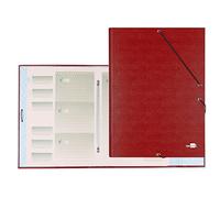 Carpeta clasificadora liderpapel 12 departamentos folio prolongado carton forrado roja - CS03