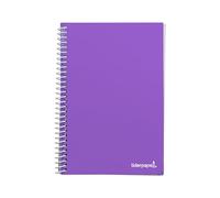 Liderpapel Cuaderno con espiral A4 Micro Smart Tapa blanda 80 hojas 60 grs Cuadro de 5MM doble margen 4 Taladros color