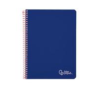 Liderpapel Cuaderno espiral a4 witty tapa dura 80h 90gr dos rayas pauta 2,5mm con margen color azul oscuro