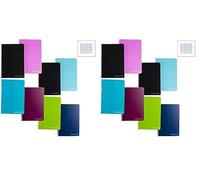 Liderpapel Cuaderno espiral a4 wonder tapa plastico 80h 90gr cuadro 4mm con margen colores surtidos (Paquete de 2)