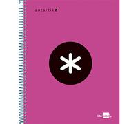 Liderpapel Cuaderno Espiral A5 Micro Antartik Tapa Forrada 120H 100 Gr Cuadro 5Mm 5 Bandas 6 Taladros Color Rosa Flúor
