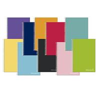 Cuaderno espiral liderpapel a5 micro jolly tapa forrada 140h 75 gr horizontal 5 bandas6 taladros colores surtidos - BJ56