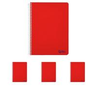 Liderpapel Cuaderno espiral a5 smart tapa blanda 80h 75gr liso con margen colores surtidos unidad (Paquete de 4)