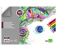 Bloc dibujo liderpapel artistico espiral 230x325mm 20 hojas 180 g/m2 sin recuadroperforado - DA12