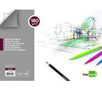 Bloc dibujo liderpapel lineal encolado 230x325mm 20 hojas 180 g/m2 con recuadro - DL09