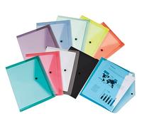 Carpeta liderpapel dossier broche transparente din a4 paquete de 12 unidades colores surtidos - DS90