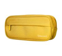Estuche portatodo liderpapel classic ovalado 2 cremalleras con bolsillo delantero 210x90mm amarillo - PX67