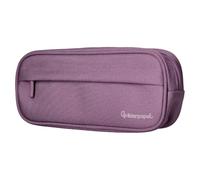 Estuche portatodo liderpapel classic ovalado 2 cremalleras con bolsillo delantero 210x90mm morado - PX66