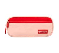 Estuche portatodo liderpapel duo 2 cremalleras con bolsillofrontal rosa 20x90x50 mm - IK63