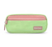 Estuche portatodo liderpapel Duo 3 Cremalleras con bolsillofrontal 220x90x70 mm. (Verde)
