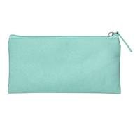 Liderpapel Estuche portatodo Plano Ancho una Cremallera 200x100 mm Verde Manzana.