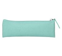 Liderpapel Estuche portatodo Plano Estrecho una Cremallera 200x60 mm Verde Manzana.