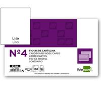 Ficha liderpapel lisa nº4 125x200mm paquete de 100 180g - FL04
