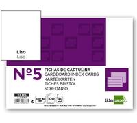 Ficha liderpapel lisa nº5 160x220mm paquete de 100 180g - FL05