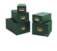 Liderpapel Fichero fichas tela verde 1000 fichas n.5 tamaño 160x220 mm.