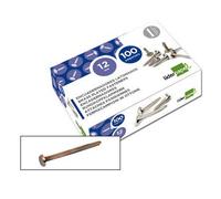 Encuadernadores liderpapel niquelados n.0 12 mm caja de 100 unidades - FS09