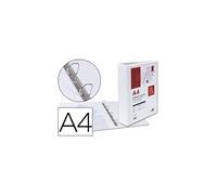 Carpeta canguro 4 anillas mixtas 40mm liderpapel a4 plastico blanca - KG44