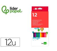 Lapices de colores liderpapel caja de 12 unidades colores surtidos - LC01