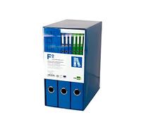 Modulo liderpapel 3 archivadores folio 2 anillas mixtas 40mm azul - MD31