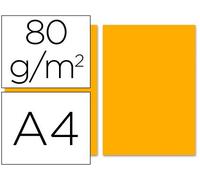Papel color liderpapel a4 80g/m2 naranja paquete de 100