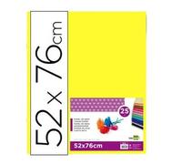 Papel seda liderpapel amarillo 52x76 cm 18 gr -paquete de 25 hojas - SE25