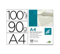 Papel verjurado liderpapel a4 90g/m2 crema paquete de 100 hojas - VJ04