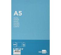 Papel liderpapel a5 80g/m2 liso paquete de 100 hojas - PB01