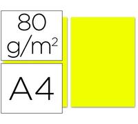 Papel color liderpapel a4 80g/m2 limon paquete de 100 - PC46