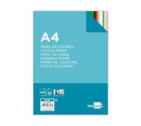 Liderpapel PC52 - Papel color, A4 80G/M2 10 colores surdidos, Paquete de 100