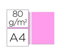 Papel color liderpapel a4 80g/m2 rosa paquete de 100 - PC54