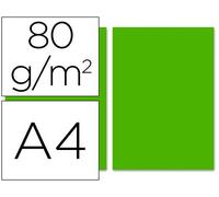 Papel color liderpapel a4 80g/m2 verde intenso paquete de 100 - PC61