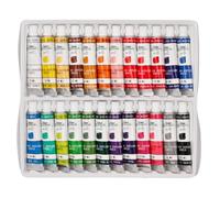 Pintura acrilica liderpapel caja de 24 tubos de aluminio de 12 ml colores surtidos - DC30