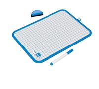 Pizarra Blanca Liderpapel 18X26 Cm Doble Cara Lisa Y Cuadriculada Con Rotulador Y Borrador