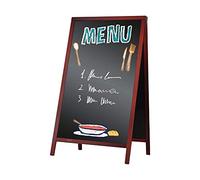 Liderpapel Pizarra Negra Caballete Doble Cara De Madera Con Superficie Para Rotuladores Tipo Tiza 55X85 Cm