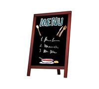 Pizarra negra liderpapel caballete y marco de madera con superficie para rotuladores tipo tiza 55x85cm - PZ05