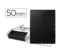 Carpeta proyectos liderpapel folio lomo 50mm carton gofrado negra - PJ54