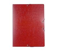 Carpeta proyectos liderpapel folio lomo 70mm carton gofrado roja - PJ75