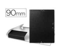 Carpeta proyectos liderpapel folio lomo 90mm carton gofrado negra - PJ94