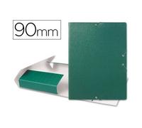 Carpeta proyectos liderpapel folio lomo 90mm carton gofrado verde - PJ96