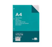 Recambio liderpapel a4 100 hojas 100g/m2 horizontal con doble margen 4 taladros - RA02