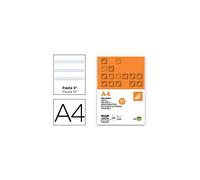 Recambio liderpapel a4 100 hojas 100g/m2 pauta 5ª 2.5mm con margen 4 taladros - RA07