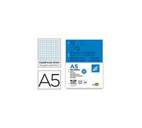 Recambio liderpapel din a5 100 h 100g/m2 cuadro 5mm con margen 6 taladros - RB01