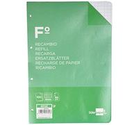 Liderpapel RECAMBIO LIDERPAPEL FOLIO 100 H 4TF-08 CUADRO 8 MM 4 TALADROS con MARGEN, RF05