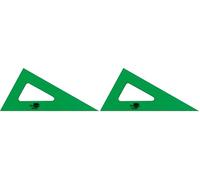Liderpapel RN01 - Cartabón, 16 cm, color verde (Paquete de 2)