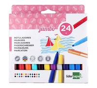 Rotulador liderpapel jumbo caja 24 colores