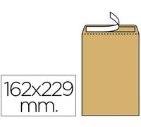 Sobre liderpapel bolsa n.5 kraft din c5 162x229 mm tira de silicona caja de 250 unidades - SB50