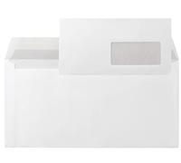 Liderpapel Sobre N.3 Blanco Din Americano Ventana Derecha 110X220Mm Tira De Silicona System Open Caja De 500 Unidad