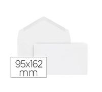 Sobre liderpapel blanco con fondo 95x162 mm engomado solapa de pico caja de 500 unidades - SO01