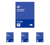 Liderpapel T316 IGIC - Talonario facturas cuarto (Paquete de 4)