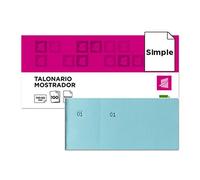 Liderpapel Talonario Mostrador 50X110 Mm Tl08 Celeste Con Matriz